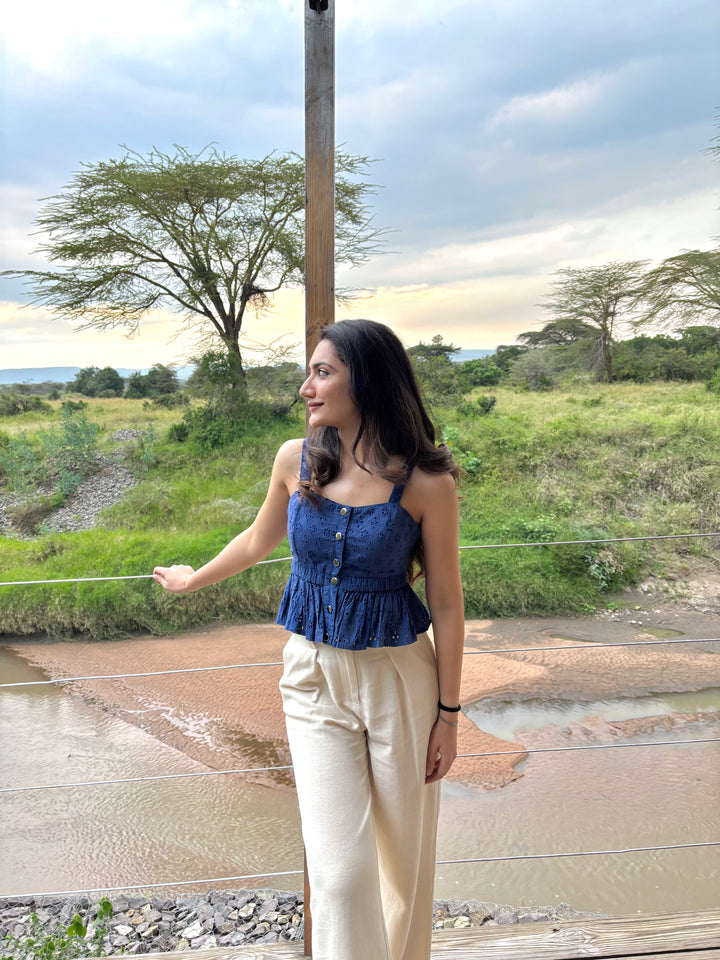 Tushita Mehta in our Stella Schiffli Top
