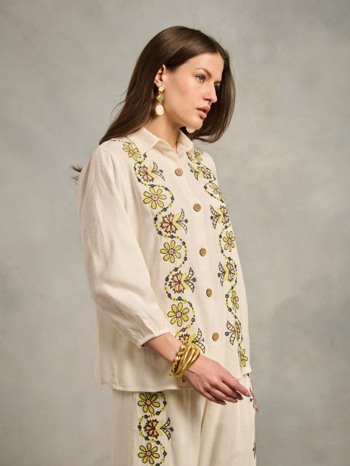 Rupa Ramani in our Rhea Embroidered Shirt