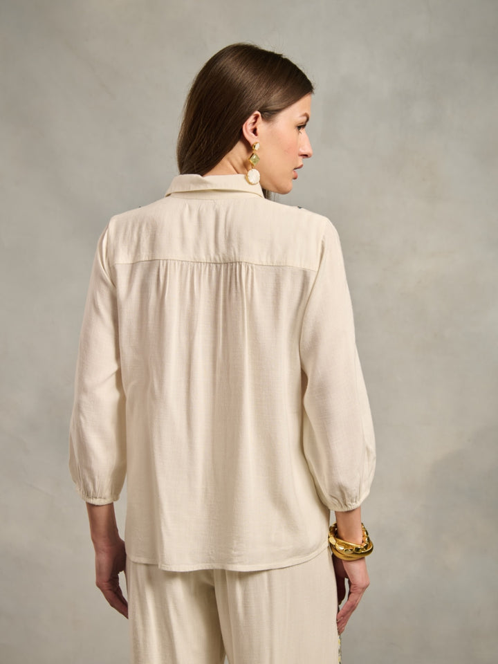 Rupa Ramani in our Rhea Embroidered Shirt