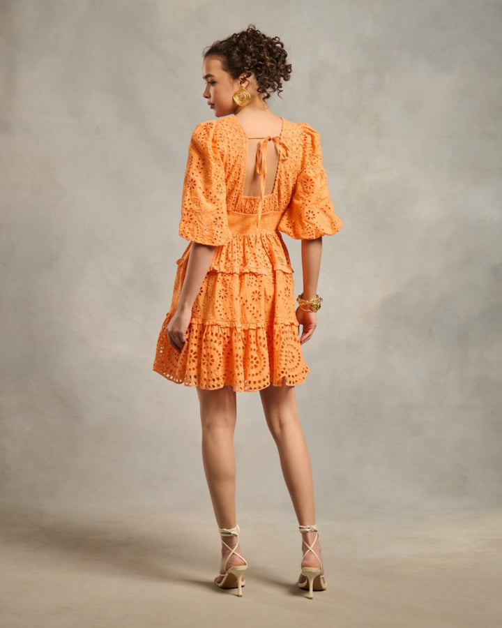 Akshita Lohani in our Serena Orange Dress