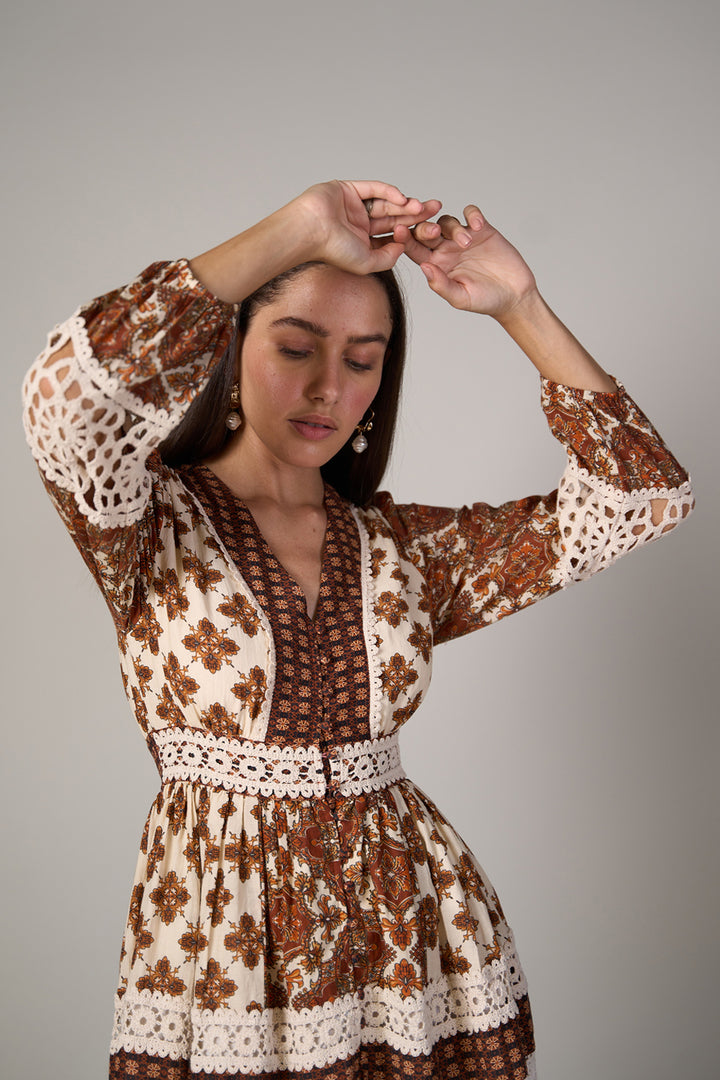 Raina Kalra in our Mia Printed Dress