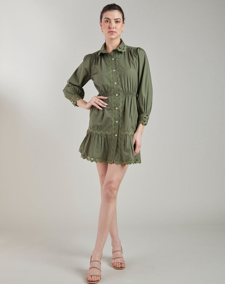 Khaki Wave Dress