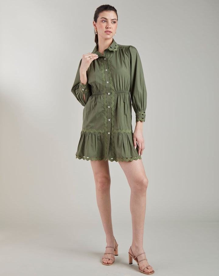 Khaki Wave Dress