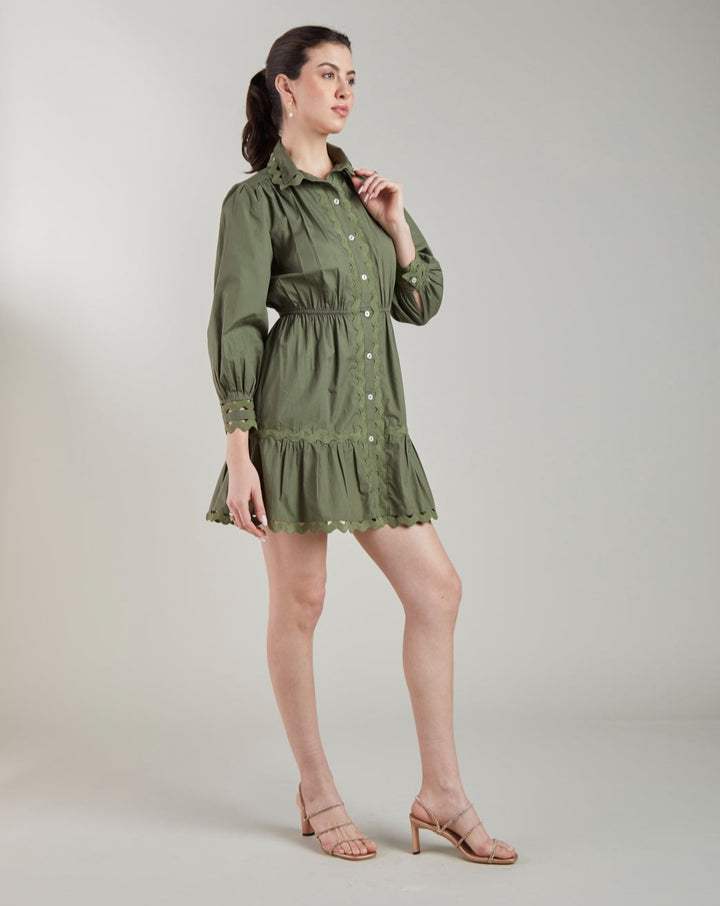Khaki Wave Dress