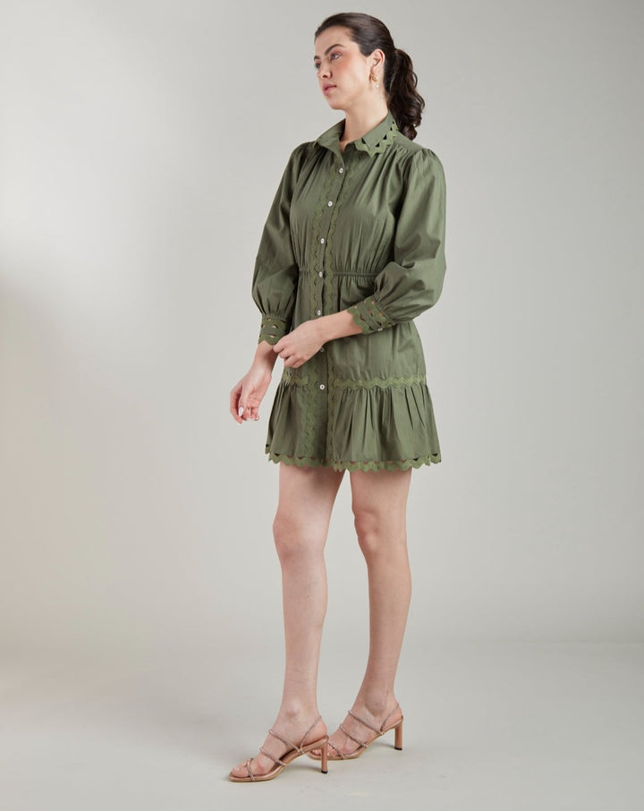 Khaki Wave Dress