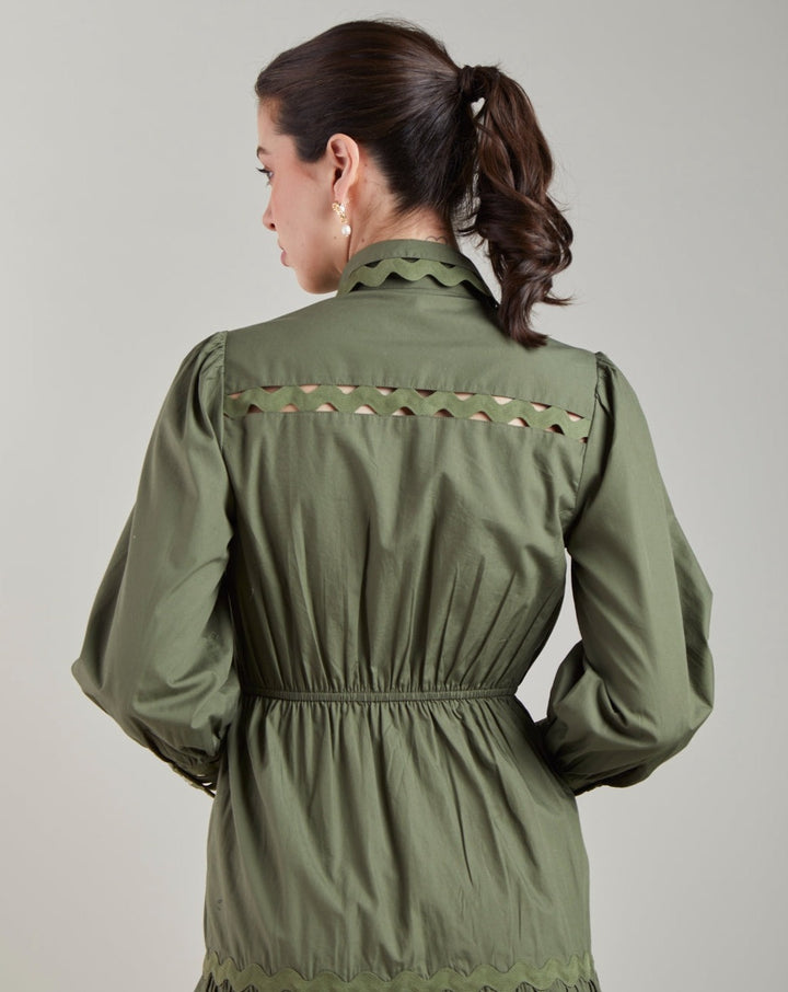Khaki Wave Dress