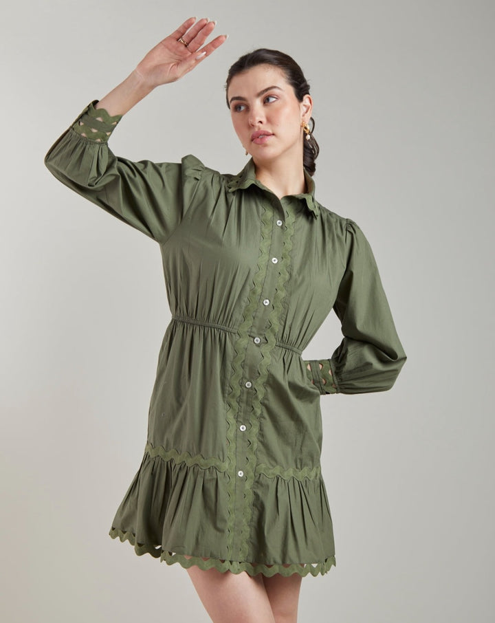 Khaki Wave Dress
