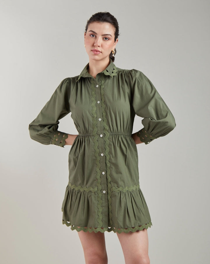 Khaki Wave Dress