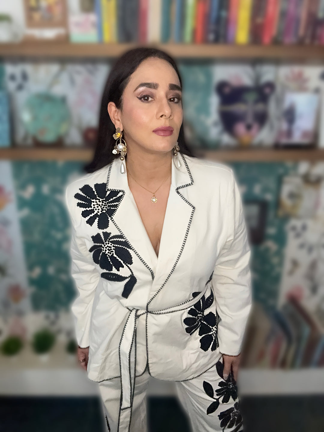 Mayanti Langer in our Bianca Embroidered Blazer