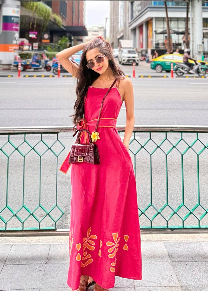 Somya Puri in our Clara Linen Blend Maxi