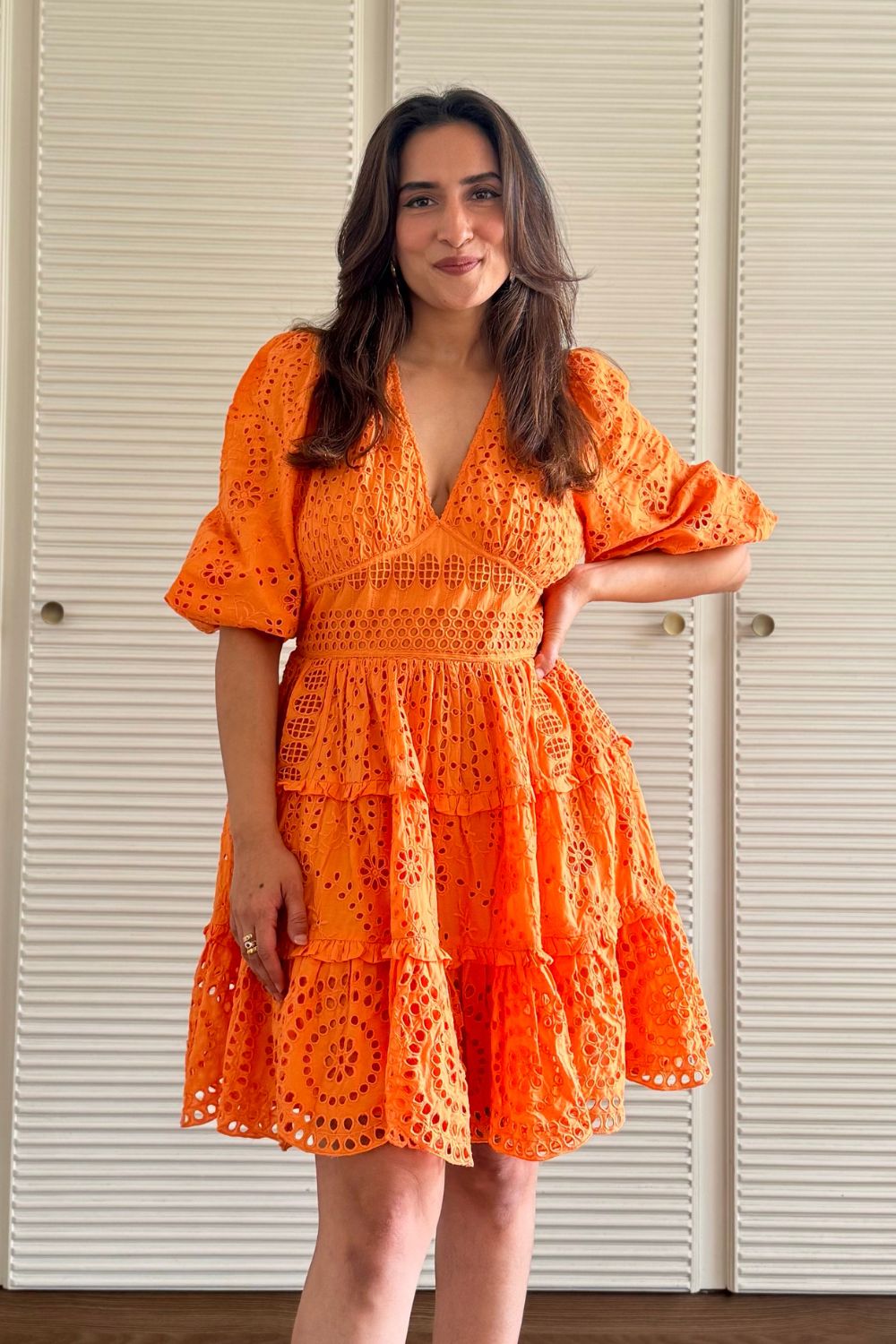 Urmi Daga In Our Serena Orange Dress