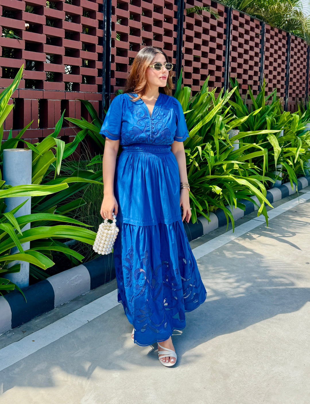 cut work dresses Nidhika Shekhar Buy Off White Organza Cutwork Dress Set