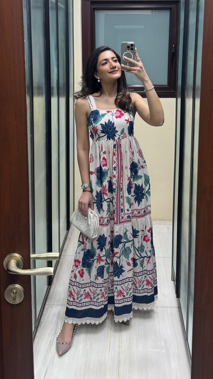 Tushita Mehta in Kaitlyn Printed Maxi