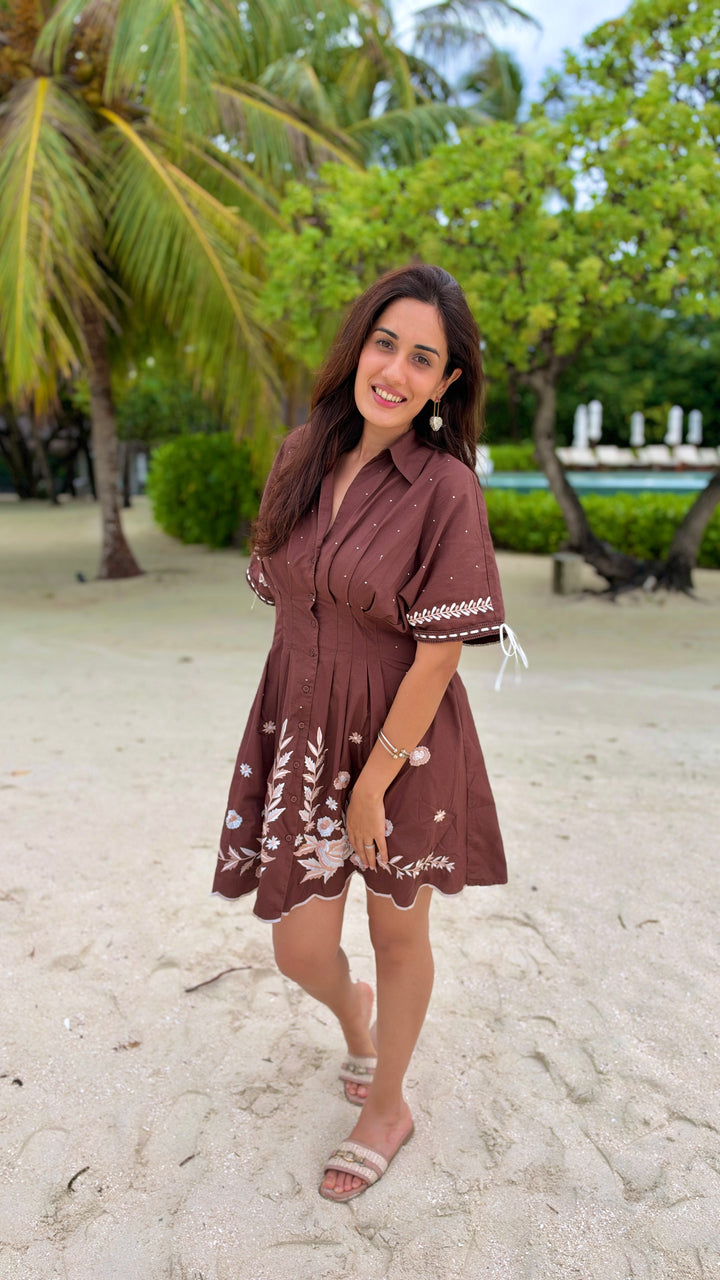 Kriti Vij in our Abigail Embroidered Dress