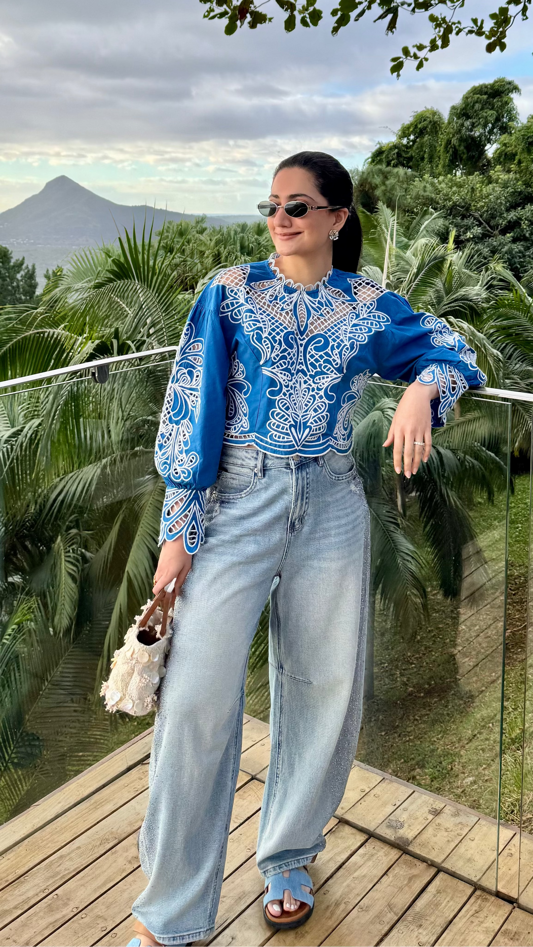 Tushita Mehta in our Jane Cutwork Top