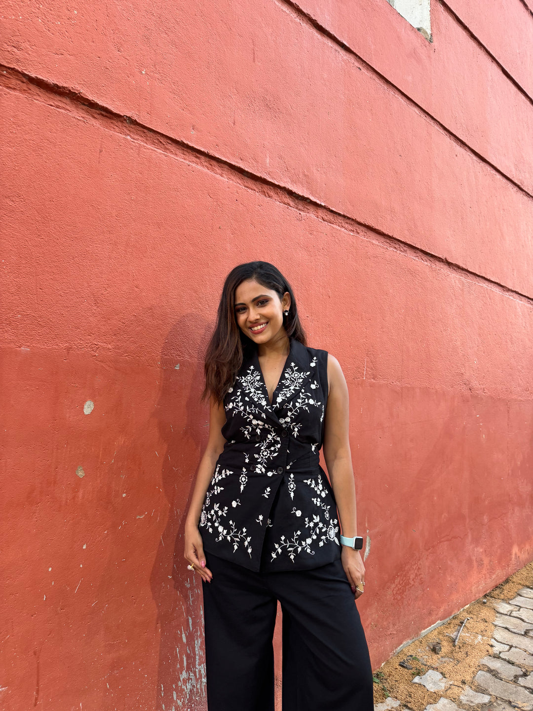Aayushi Dholakia in our Elsa Embroidered Blazer