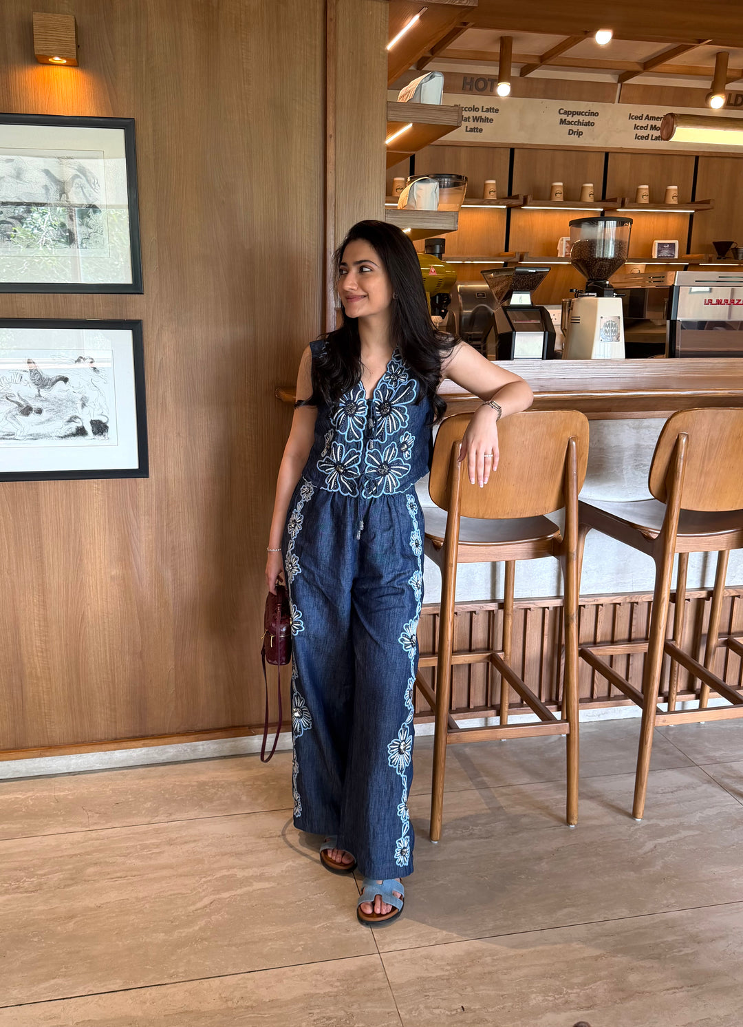 Tushita Mehta in our Evelyn Embroidered Pants