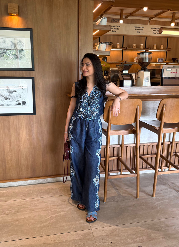 Tushita Mehta in our Evelyn Embroidered Pants