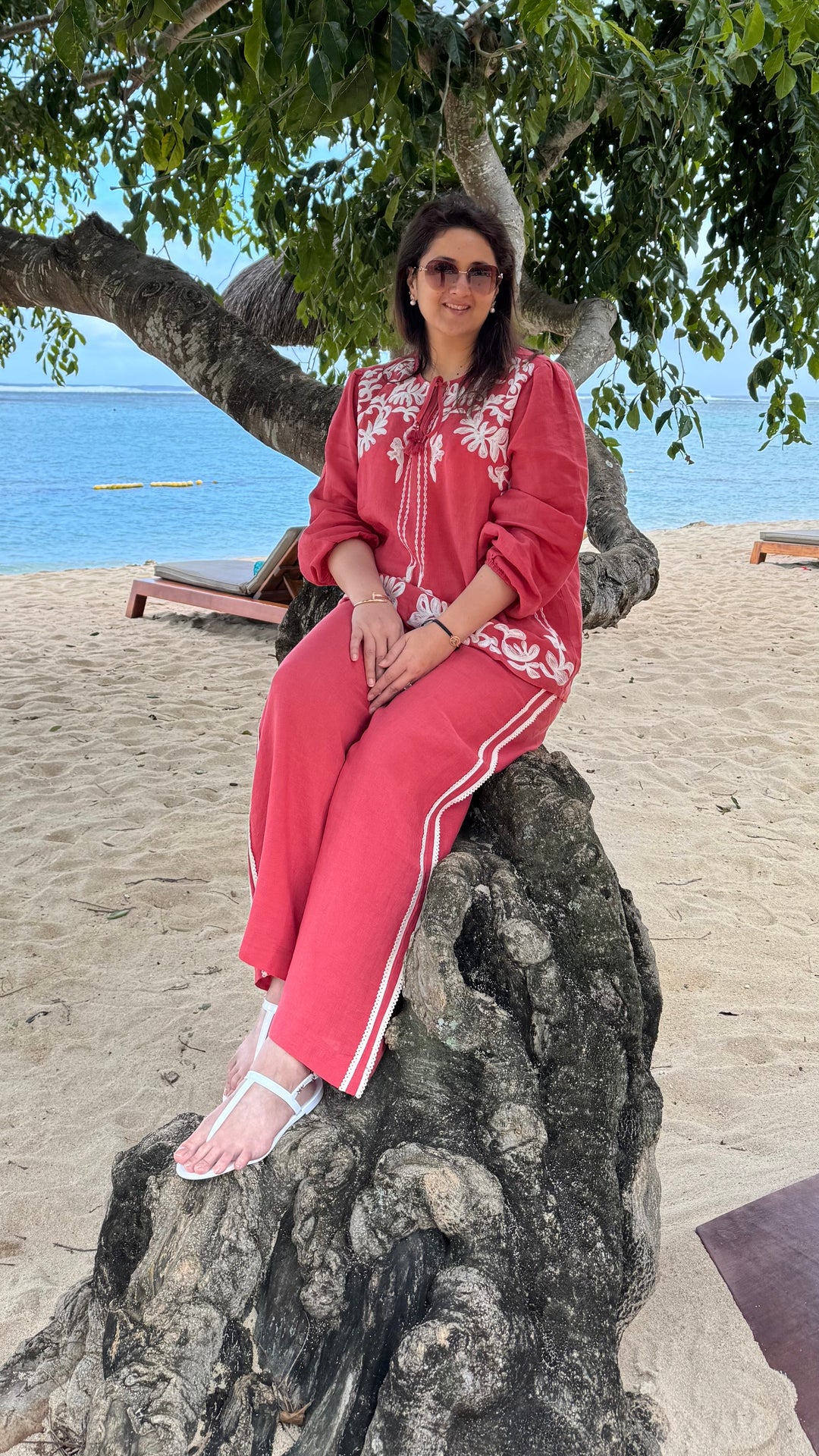 Malika Mehta in our ALLIE 100% LINEN TOP