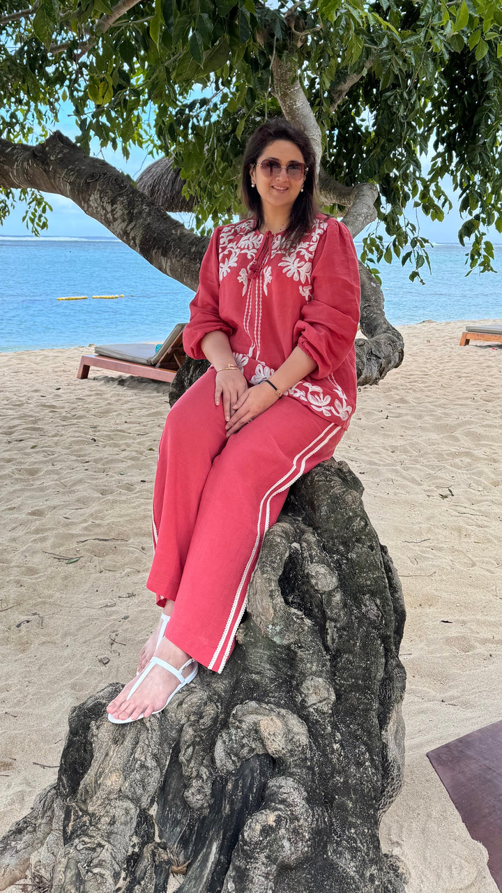 Malika Mehta in our ALLIE 100% LINEN TOP