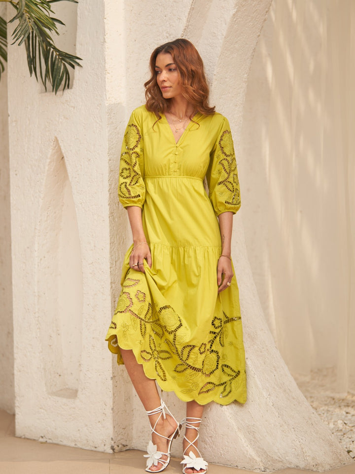 Ava Lime Dress