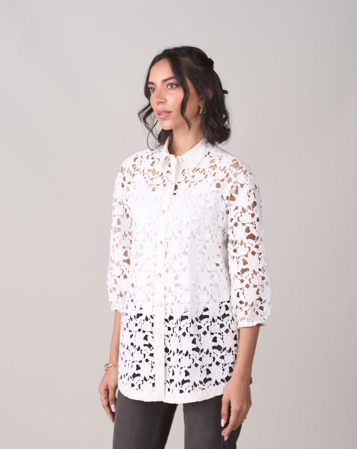 Amber White Blouse