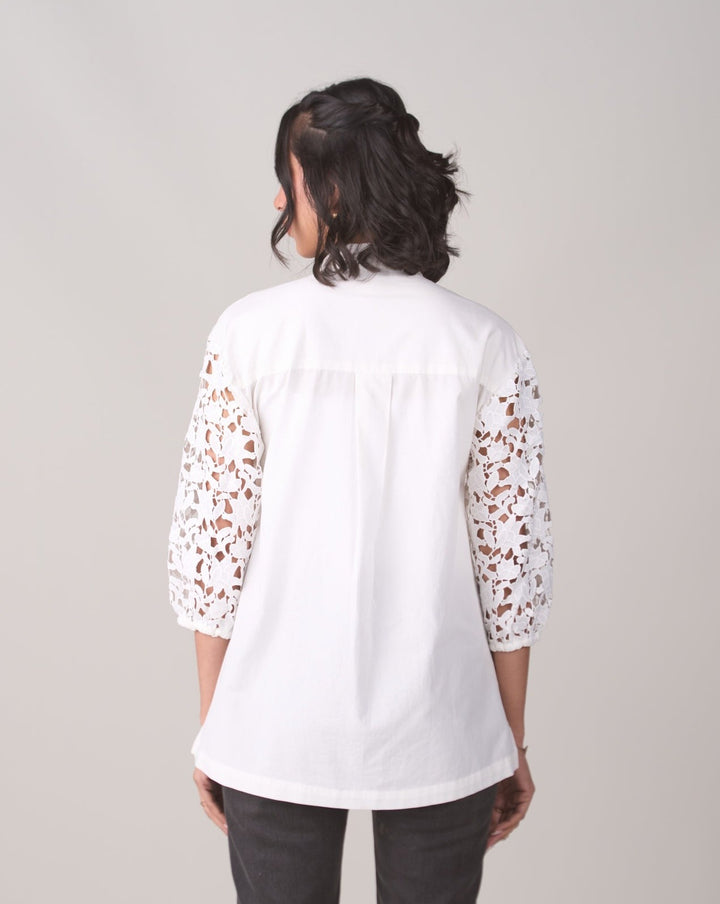 Amber White Blouse