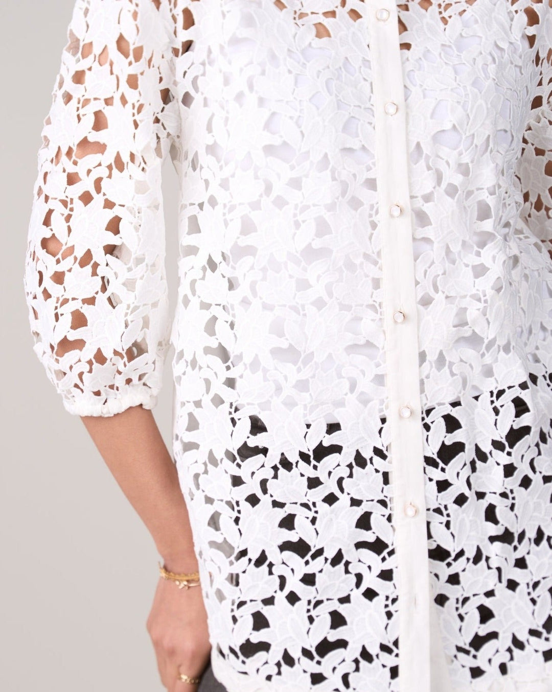 Amber White Blouse