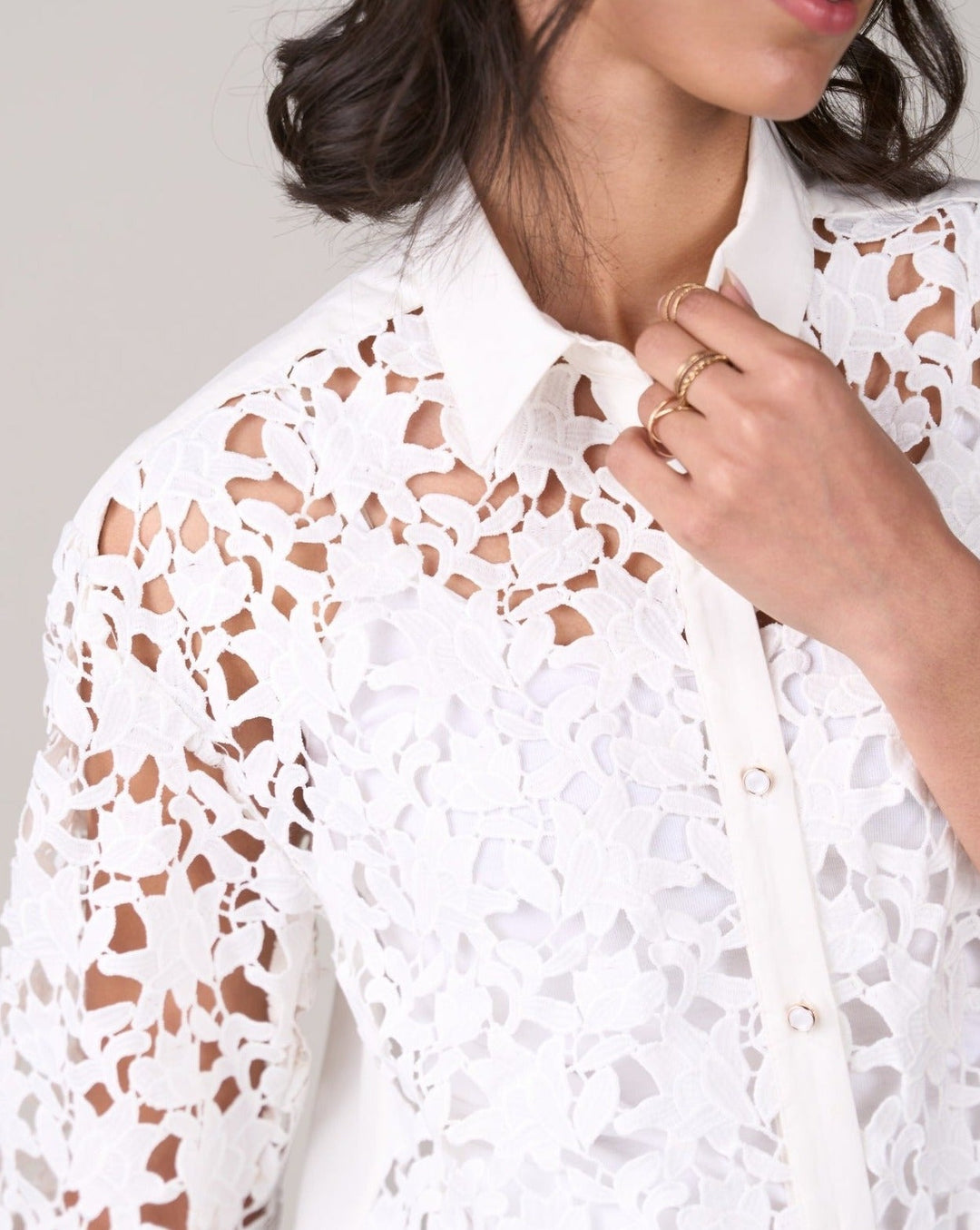 Amber White Blouse