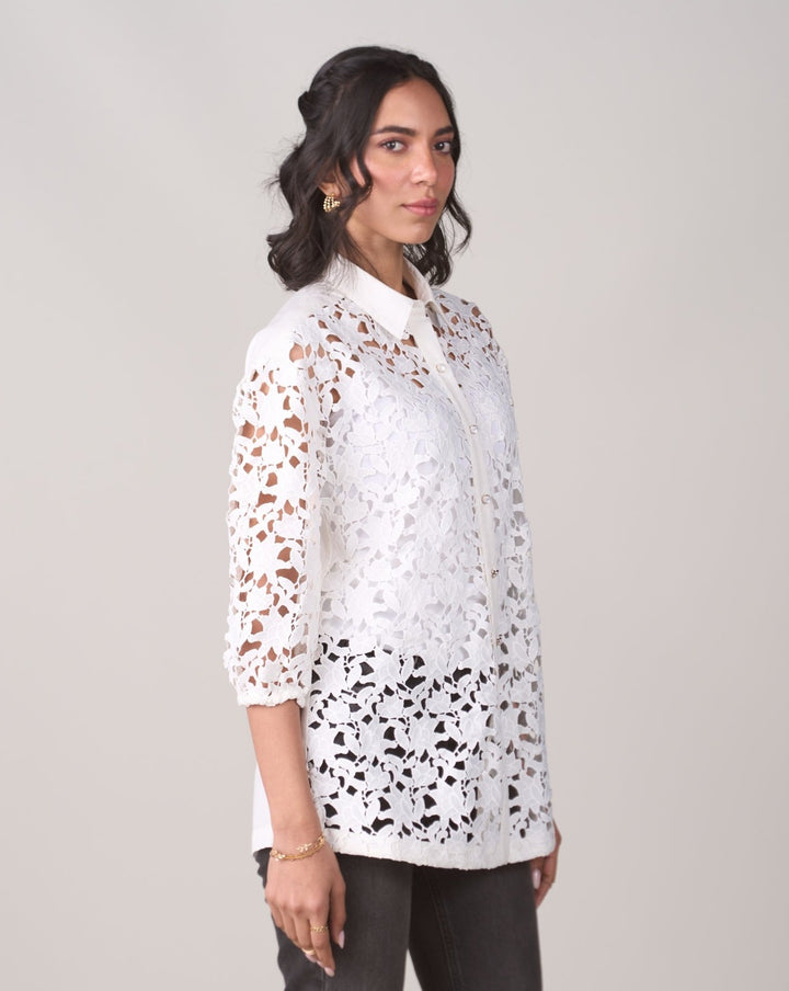 Amber White Blouse