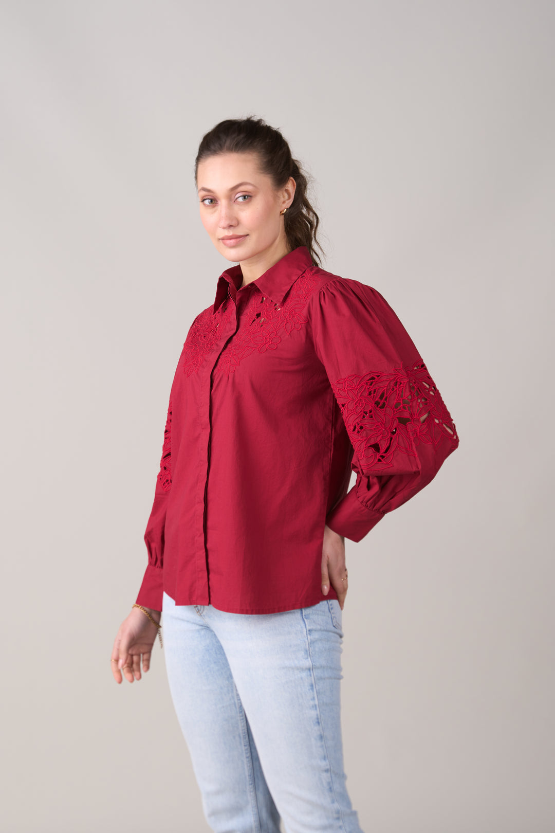 Sara Red Shirt