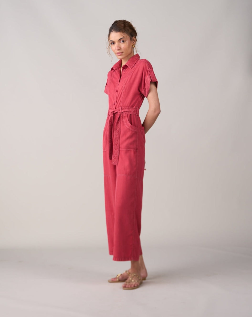 Tushita Mehta In Our Adele Red Jumpsuit