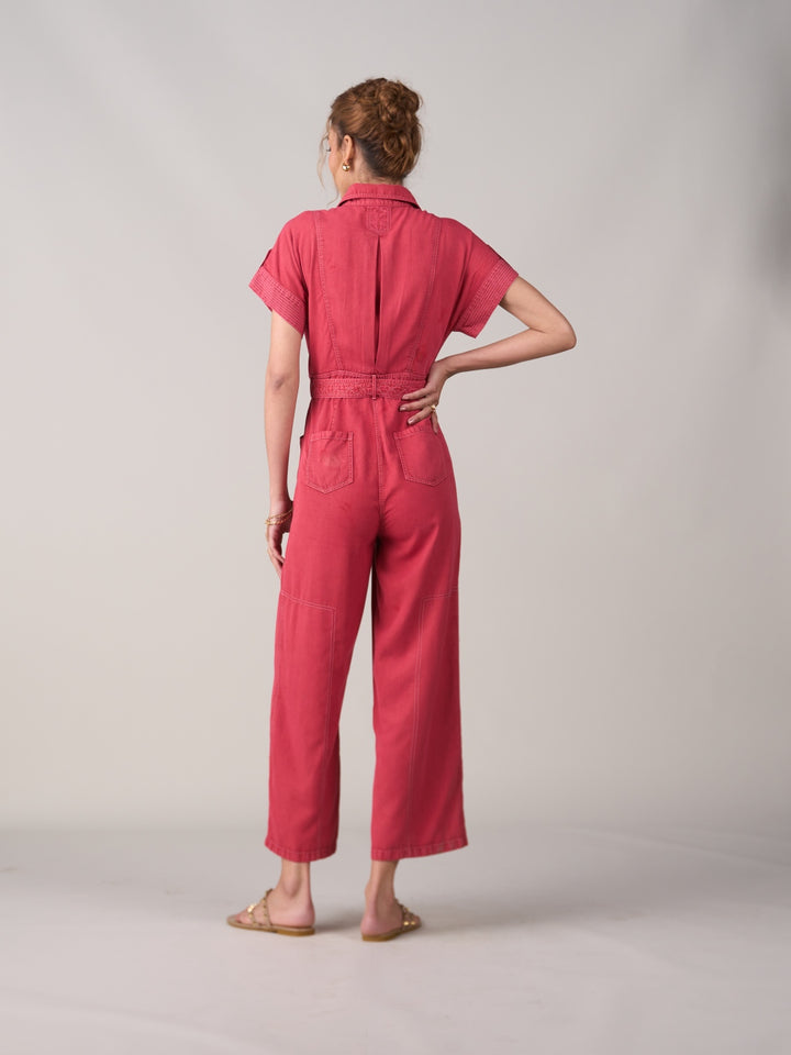 Tushita Mehta In Our Adele Red Jumpsuit