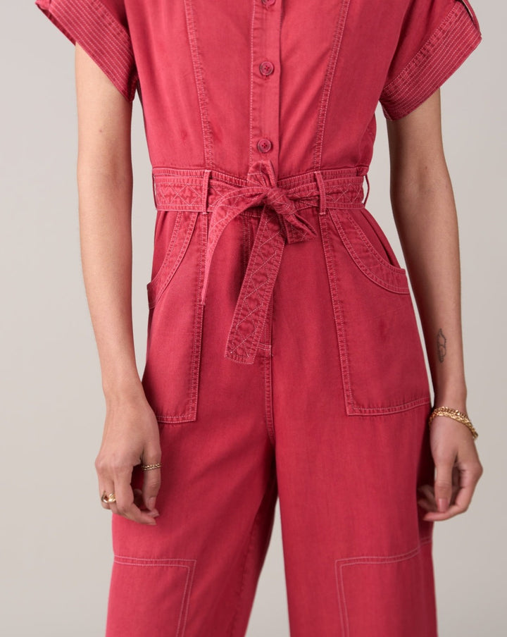 Tushita Mehta In Our Adele Red Jumpsuit