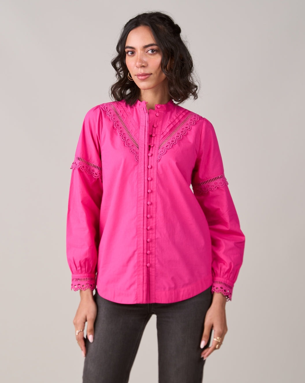 Fuschia Lace Top