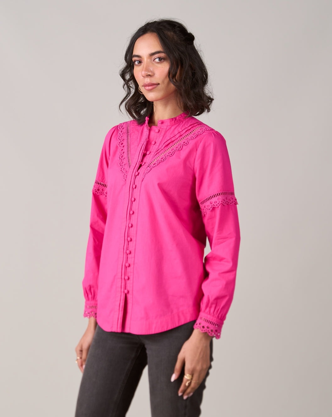 Fuschia Lace Top