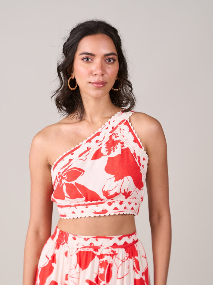 Sanjan Batra In Our Lina One Shoulder Top
