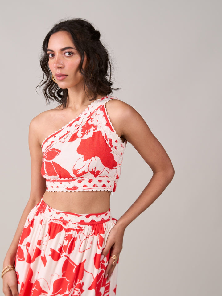 Sanjan Batra In Our Lina One Shoulder Top