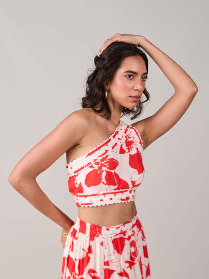 Sanjan Batra In Our Lina One Shoulder Top