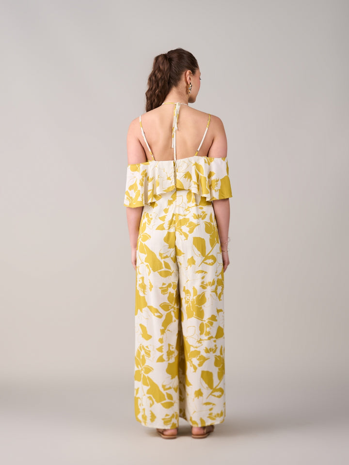 Sanjan Batra In Our Yellow Floral Jumpsuit