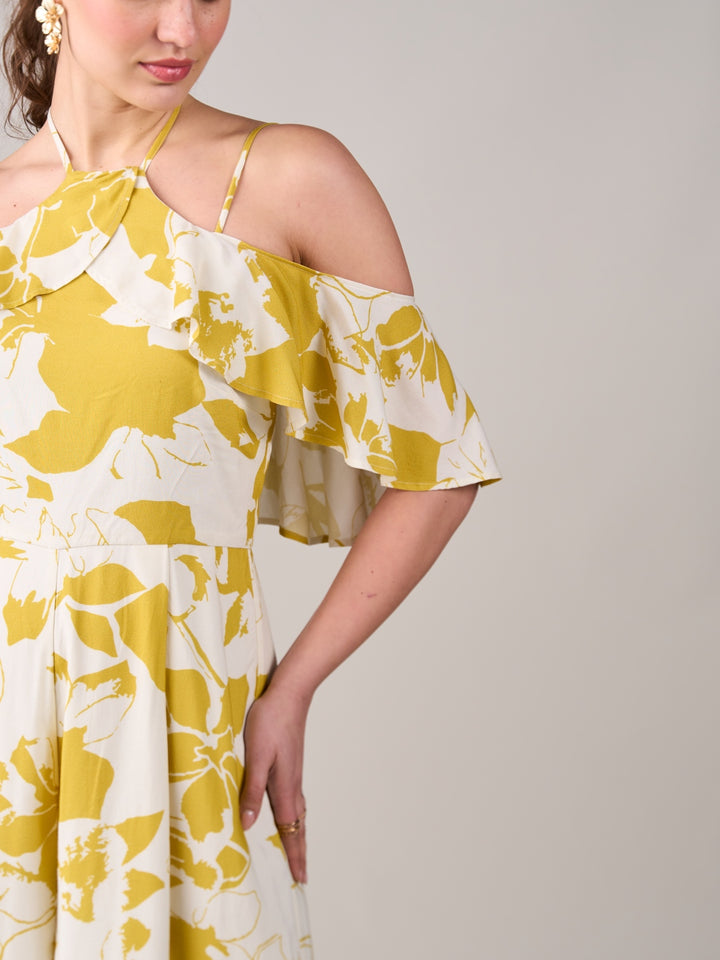 Sanjan Batra In Our Yellow Floral Jumpsuit