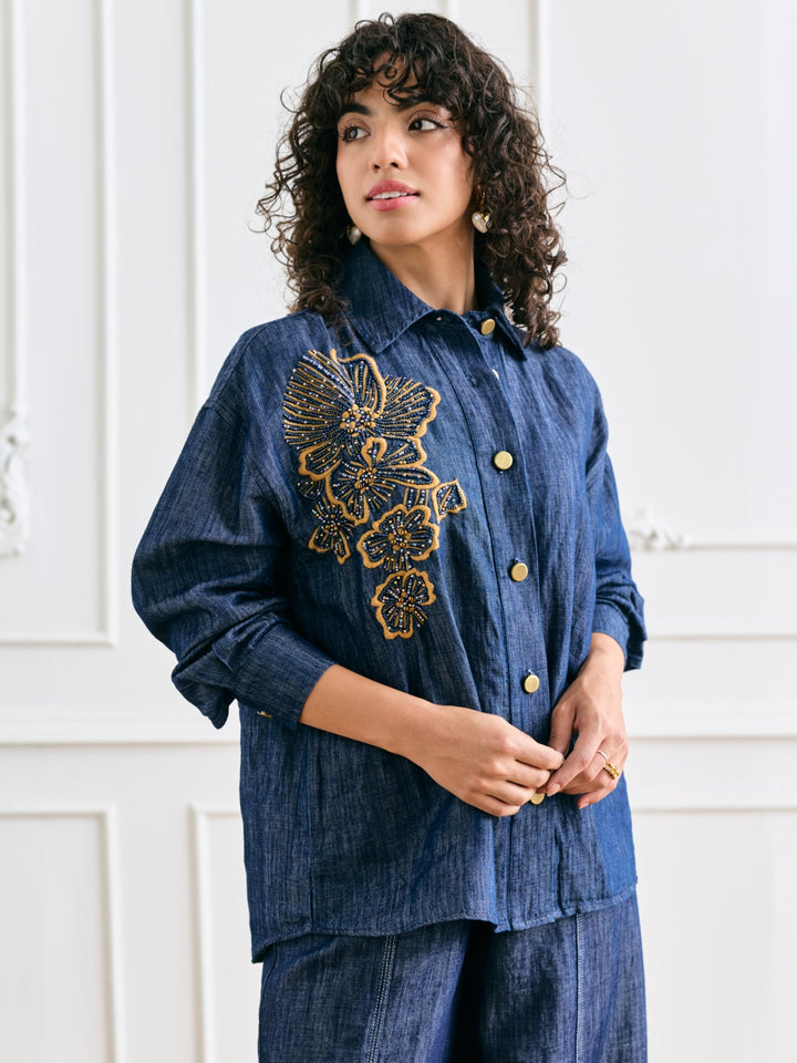 Andy Linen Blend Denim Shirt
