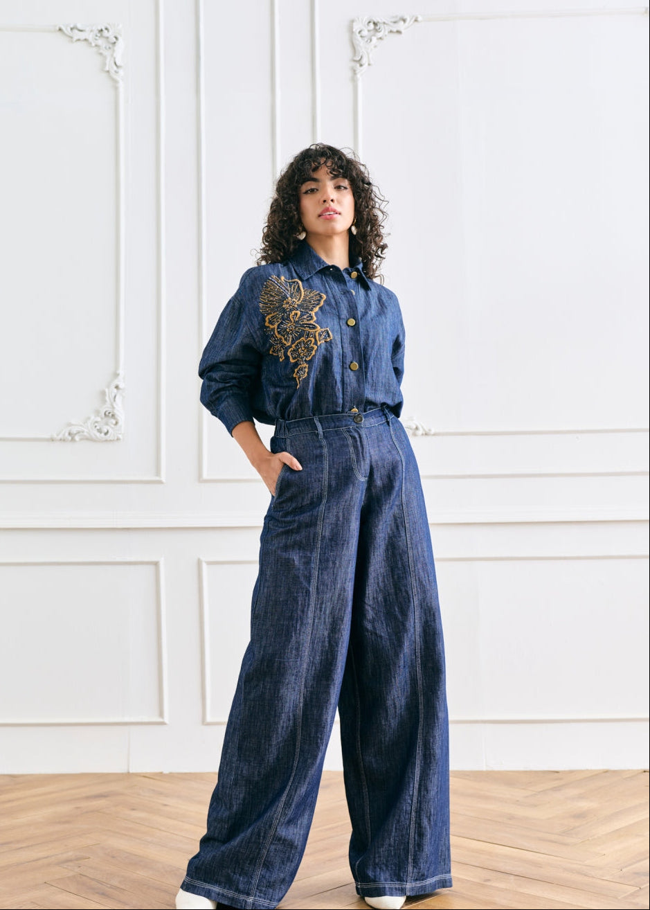 Andy Linen Blend Denim Pants