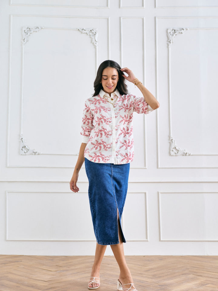 Faye Floral Embroidered Shirt