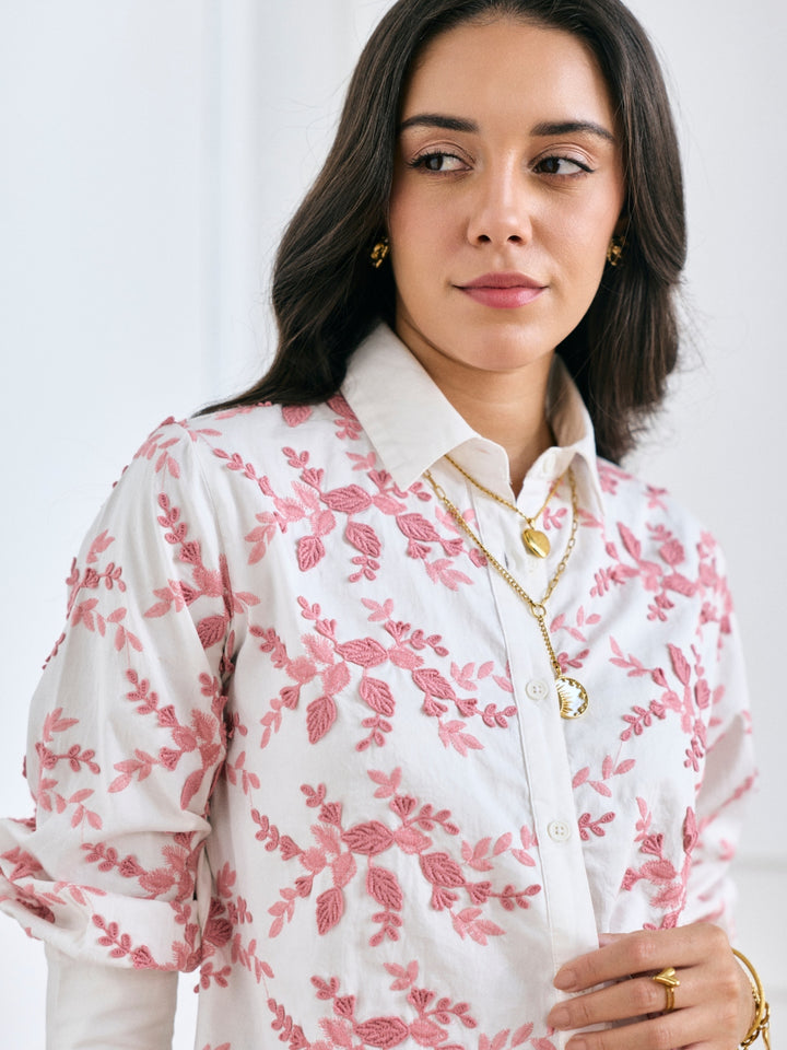 Faye Floral Embroidered Shirt