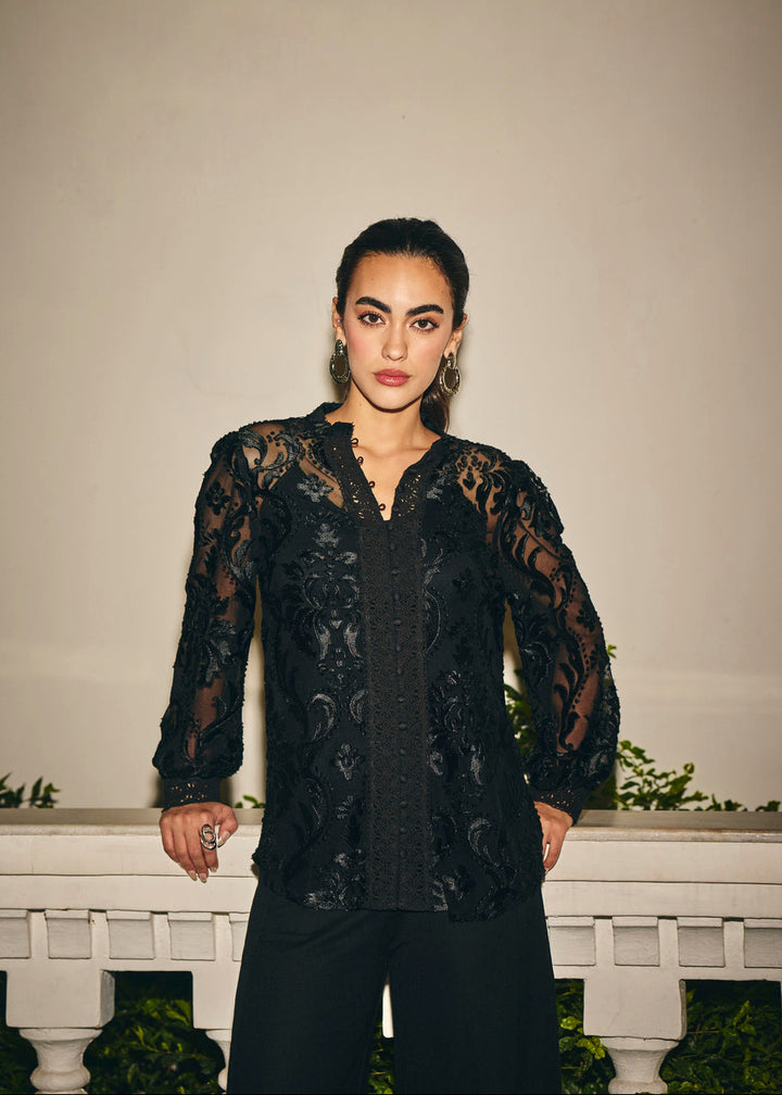 Hannah Jacquard Blouse