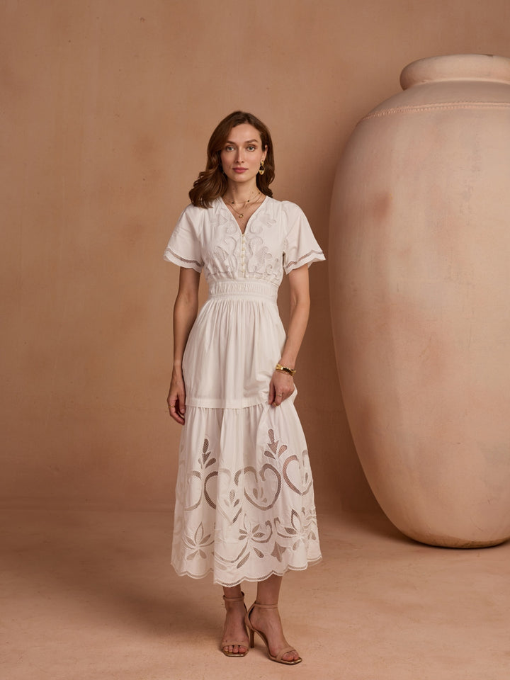 Ava Cutwork Dress