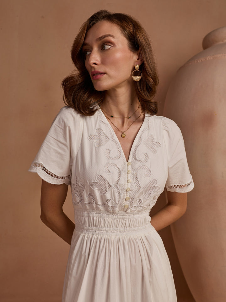 Ava Cutwork Dress