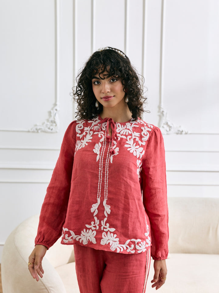 Allie 100% Linen Top
