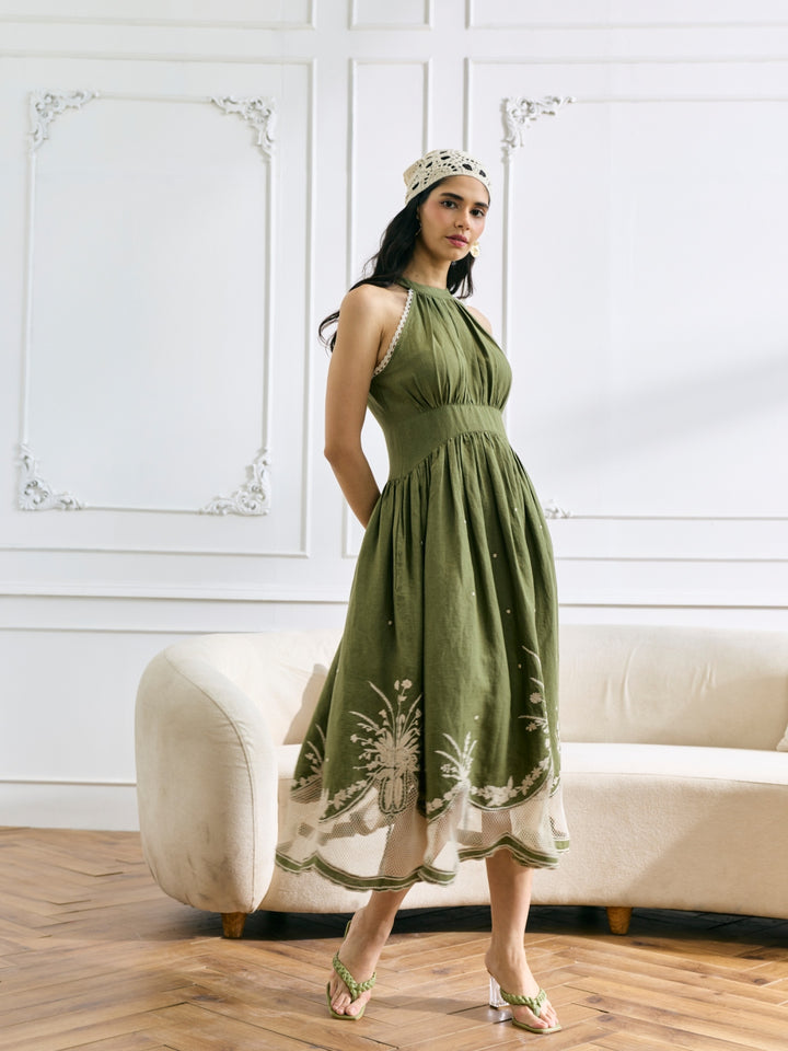 Amber 100% Linen Dress